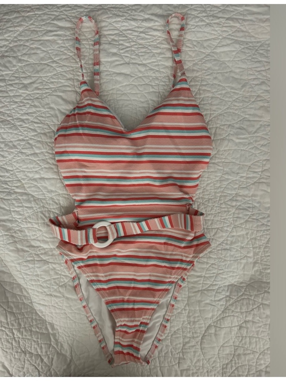NWT Splendid Atmos Belted One-Piece Swimsuit - Picture 3 of 7